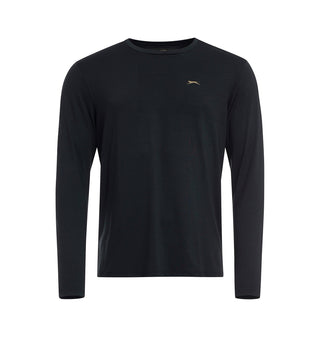 Tim Long Sleeve Tee Black-T-Shirts-Padel Corner-Clothing, pfs:label-Coming Soon, Slazenger, T-Shirt